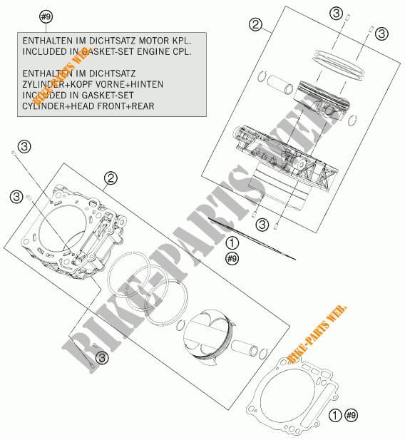 CYLINDER for KTM 1090 ADVENTURE L 35KW A2 2018