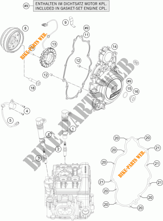IGNITION SYSTEM for KTM 1090 ADVENTURE L 35KW A2 2018