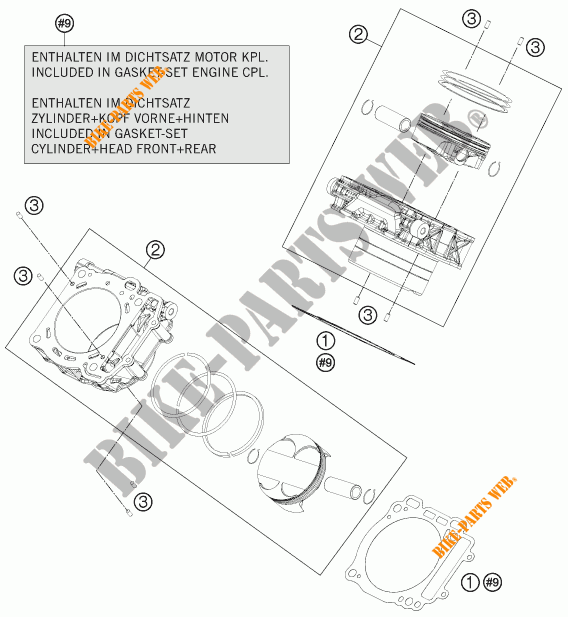 CYLINDER for KTM 1090 ADVENTURE L 35KW A2 2017