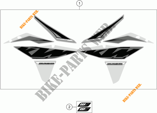 STICKERS for KTM 1090 ADVENTURE L 35KW A2 2017